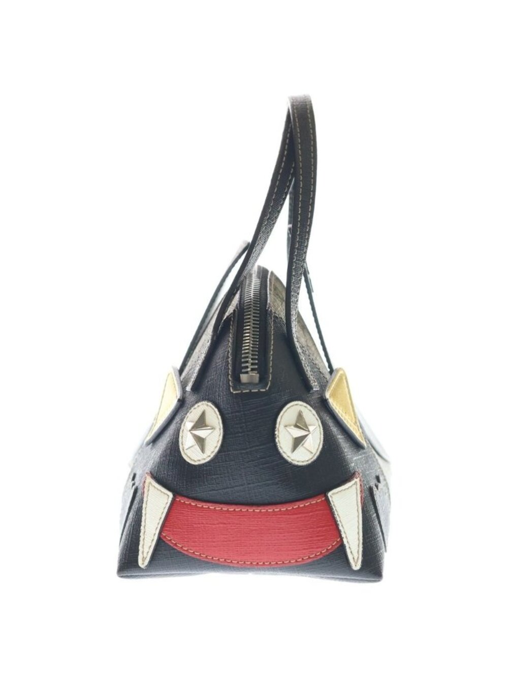 Gucci Children's GG Supreme Handbag Black Beige Leather Silver - Picture 3 of 8